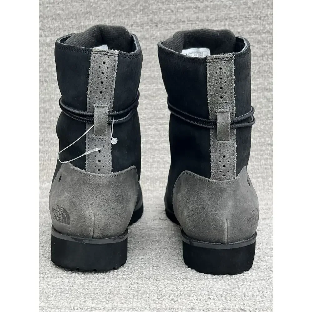 The North Face Ballard Lace II Winter Black Leather Boots Women's Size 8 US